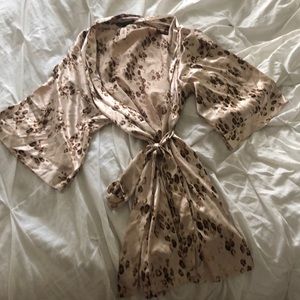 Cheetah print Victoria secret silk robe
